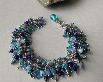 Al otro lado del estanque - Pulsera de cuentas de vidrio