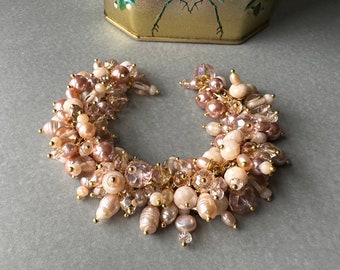 Just Peachy Cluster Bracelet