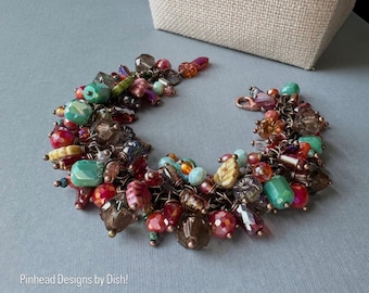 ¡Tonos profundos! - Pulsera con cuentas de vidrio