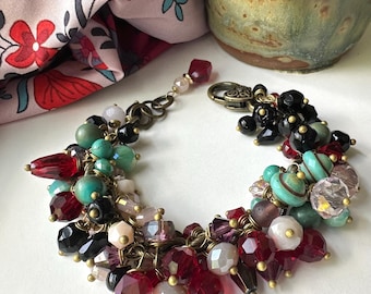 ¡Felicidad Boho! - Pulsera de cuentas de vidrio