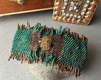 Seed Bead Fringe Bracelet