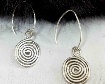 Lovely sterling silver drop earrings .