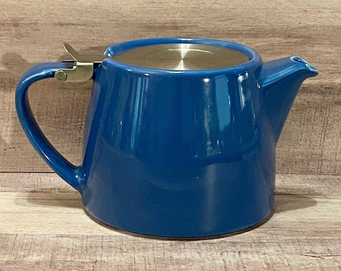 Tea Pot, Personal Teapot, Blue Personal Teapot, Blue Personal Tea Pot