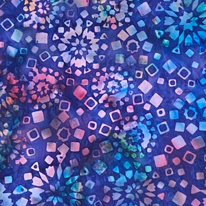 Batik Fabric, Purple Batik Fabric, Batik by the Half Yard, Purple Fabric