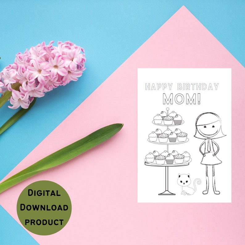 Printable Birthday Card, Printable Mom Birthday Card, Printable Mom ...