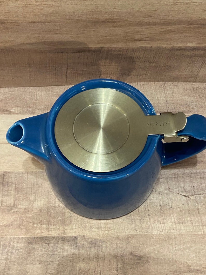 Tea Pot Personal Teapot Blue Personal Teapot Blue Personal Etsy