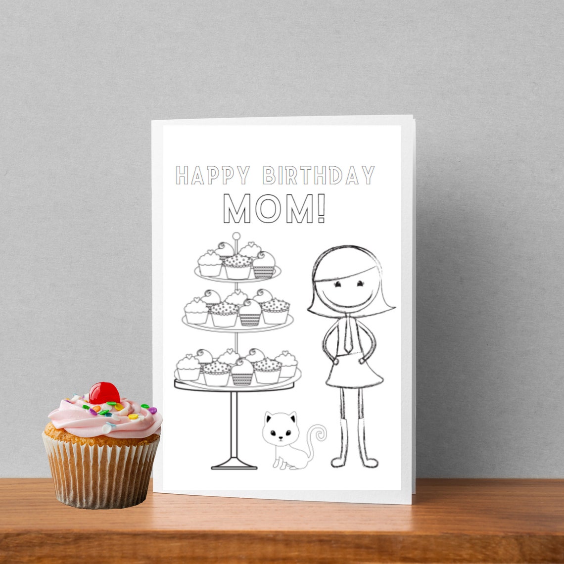 Printable Birthday Card, Printable Mom Birthday Card, Printable Mom ...