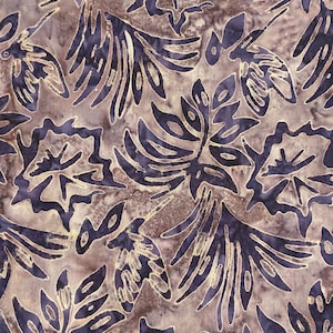 Batik, Purple Batik Fabric, Batik by the Half Yard, Purple Fabric