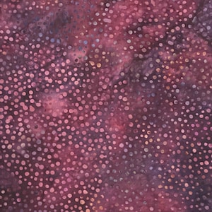 Batik, Purple Batik Fabric, Batik by the Half Yard, Purple Fabric, Dot Pattern
