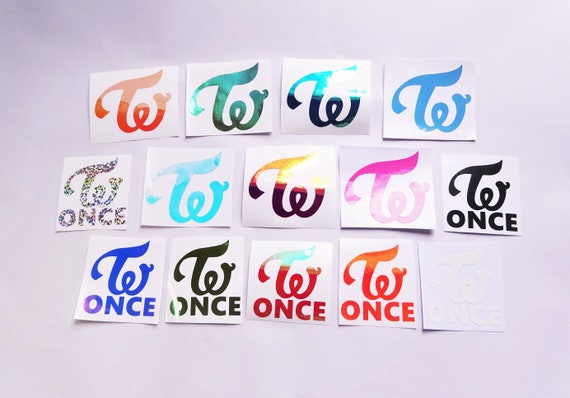 Twice And Once Logo Kpop Vinyl Decal Holo And Plain Etsy
