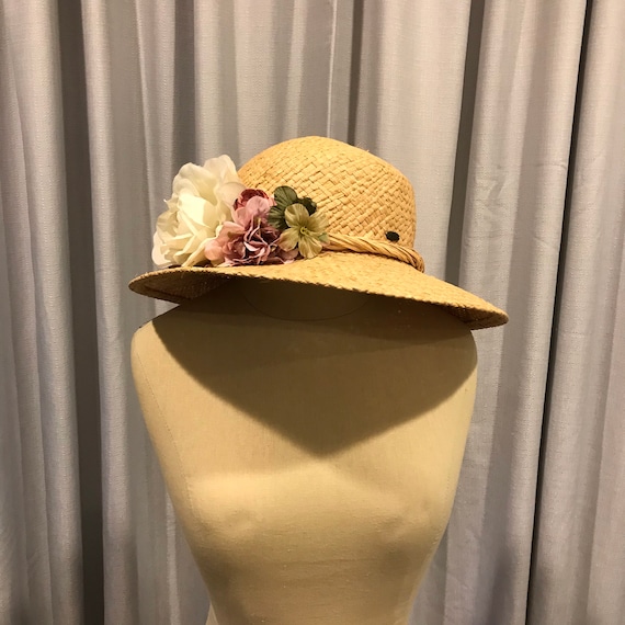 Scala Straw Floral Hat