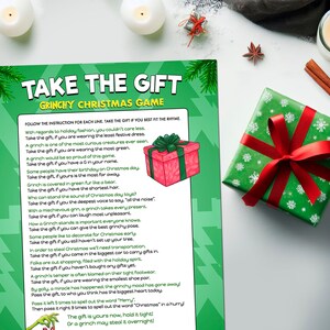 Weihnachten Pass das Geschenk Spiel, Pass das Geschenk Spiel, Weihnachten Quiz, Weihnachtsfeier Spiel, Weihnachten Gruppenspiel, Links Rechts Spiel