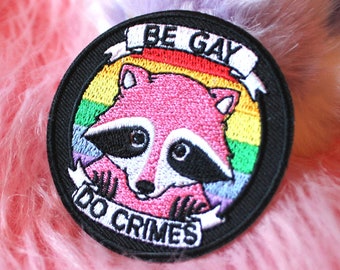 Be Gay Do Crimes Iron-On Patch (60mm)