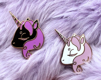 Wayland Enamel Pin (A Grade, Hard, Rose Gold) - Pink Unicorn