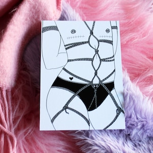 Impression non binaire dans les nœuds Shibari Torso A6