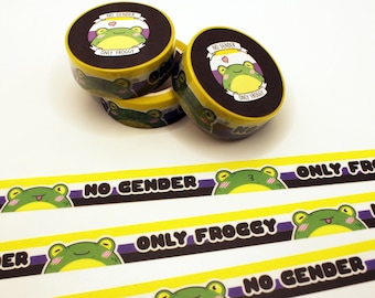 No Gender Only Froggy Washi Tape 1.5cm x 10m