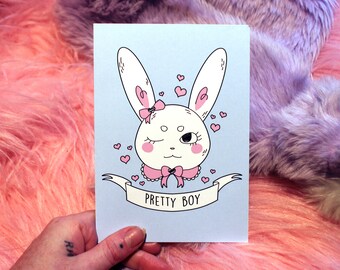 Bunny Pretty Boy Bunny A6 Print