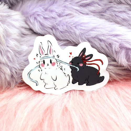 Wangxian Bunnies Sticker A (60mm)- Mo Dao Zu Shi MXTX The Untamed Danmei Fan Art