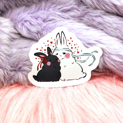 Wangxian Bunnies Sticker C (60mm)- Mo Dao Zu Shi MXTX The Untamed Fan Art
