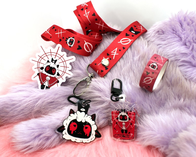 Cult of the Lamb Head Acrylic Charm 2.5inch Etsy