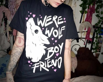 Black Werewolf Boyfriend T-shirt