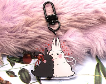 Wangxian Rabbit Pair Acrylic Charm - Mo Dao Zu Shi The Untamed Fan Art
