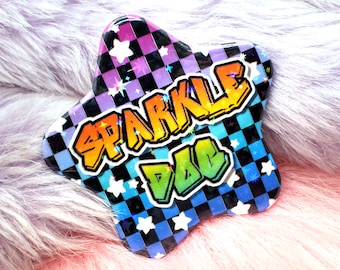 Sparkle Dog Star Badge (55mm)