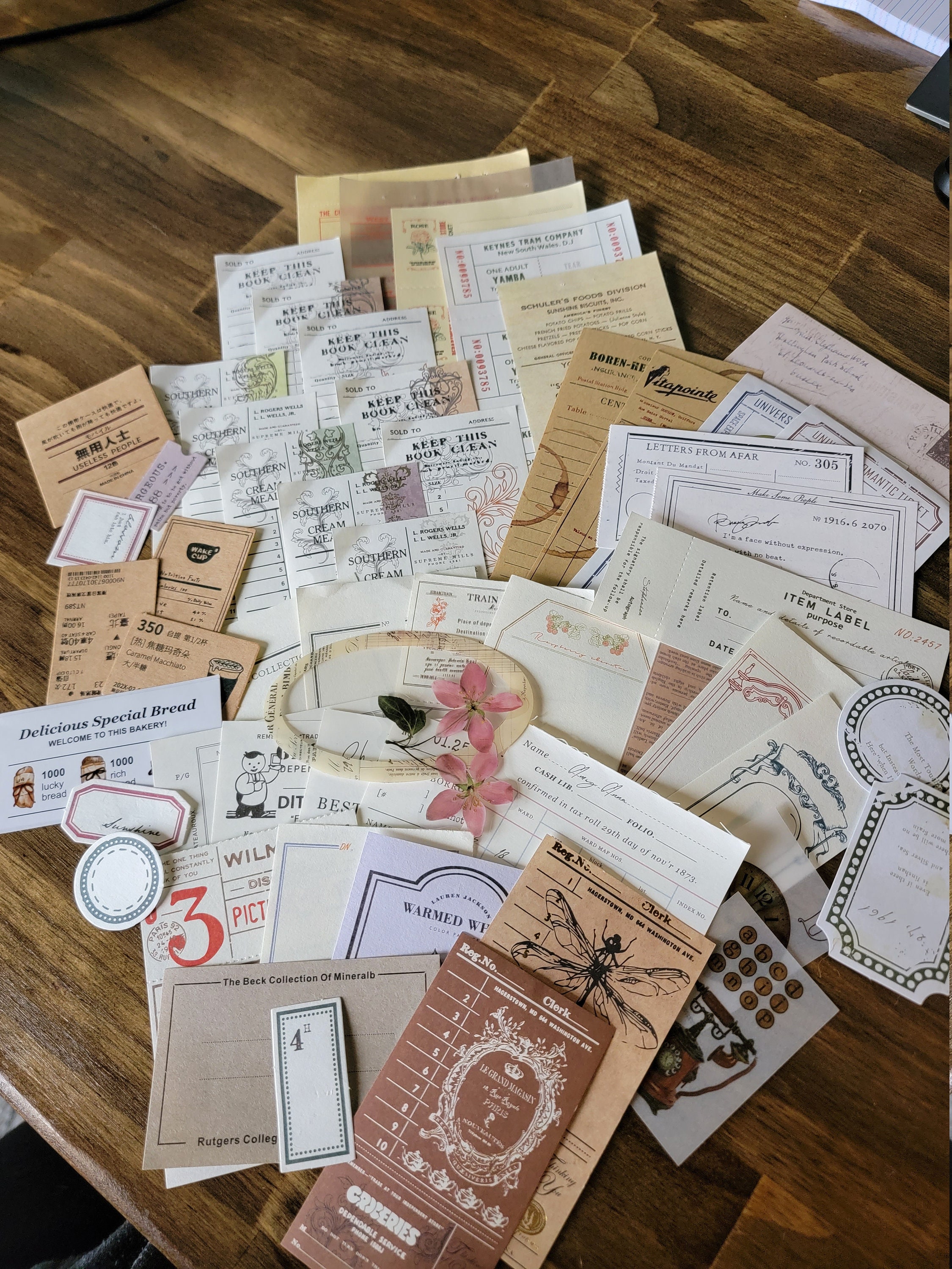 Junk Journal Ephemera Pack | Vintage Collage | Scrapbooking | Journal ...