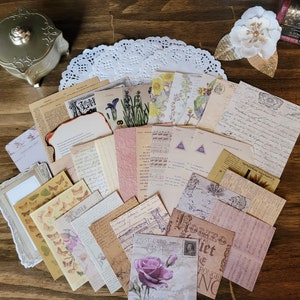 Junk Journal Kit | Grab Bag - 100 pieces -Ephemera | Paper Pack | Starter Kit | Scrapbooking | Collage | Vintage Journal