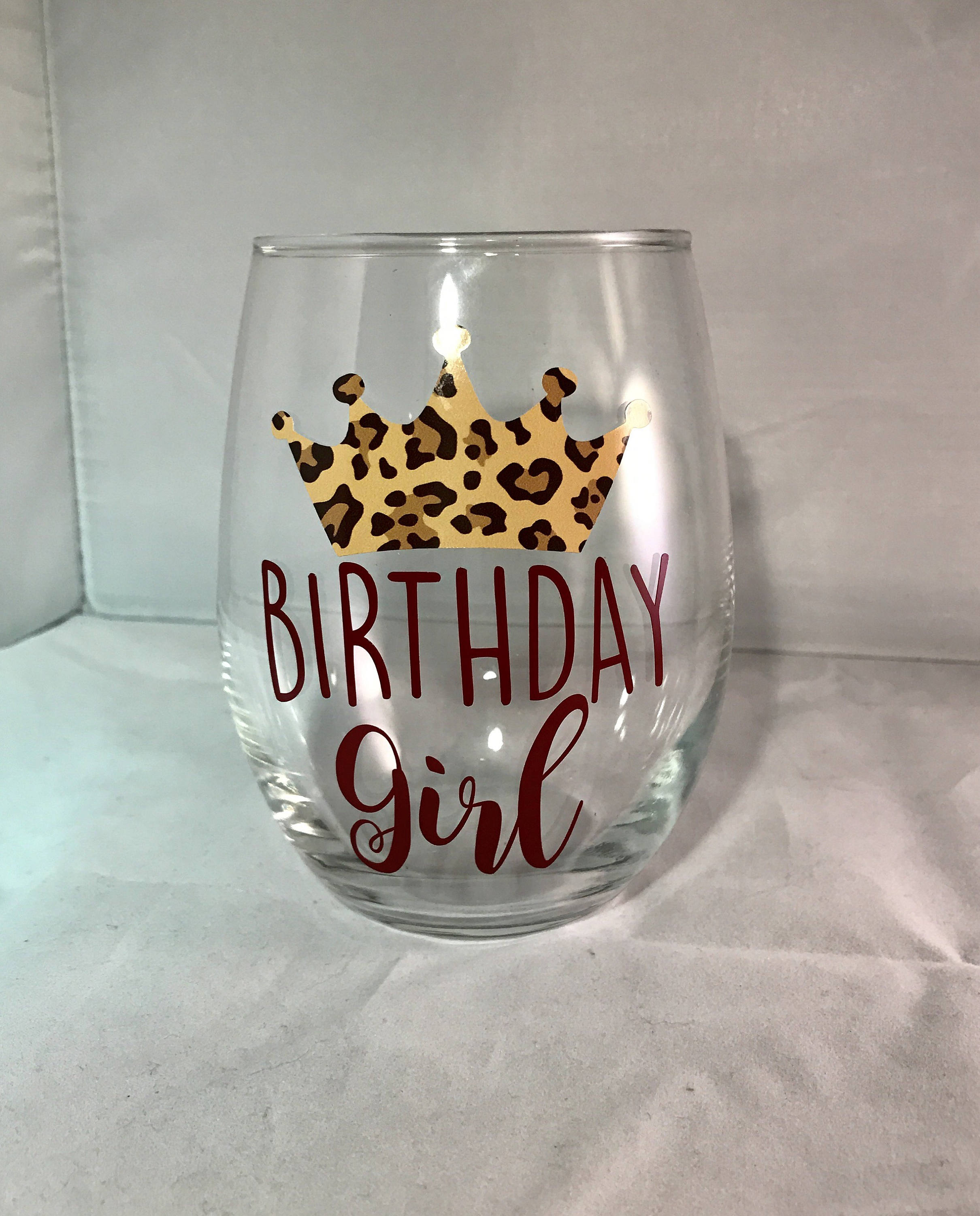 Birthday Girl Wine Glass Etsy