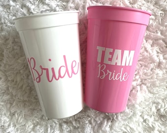 Team Bride Cup, Bride Cup or Both!! 22oz stadium personalized cup!