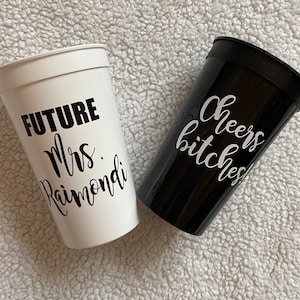 Cheers Bitches 22 oz Stadium Cup, Bachelorette Party Cups, Wedding Party Cups