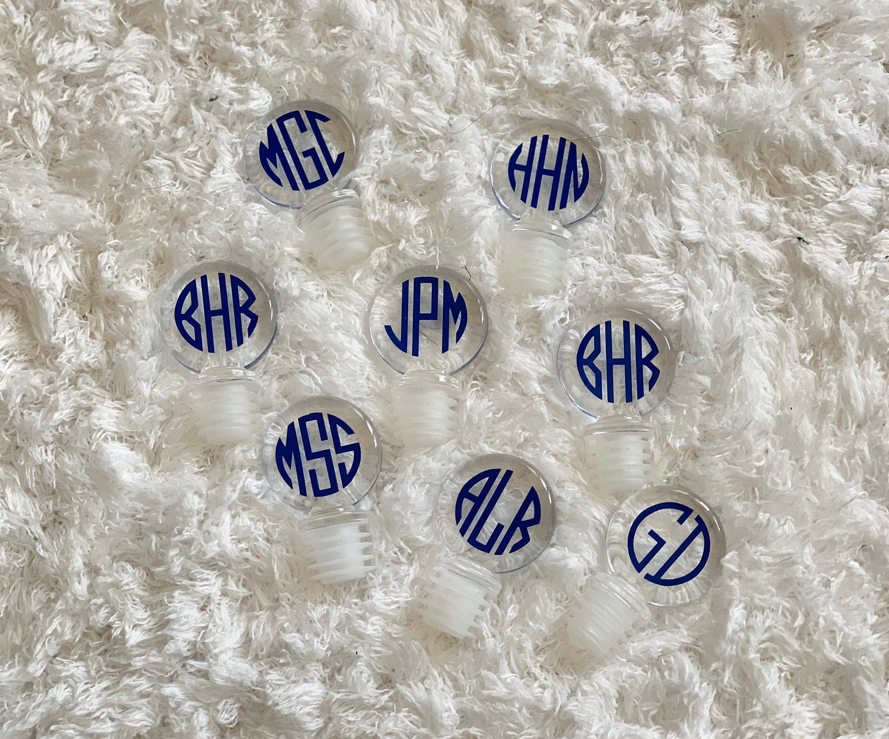 Monogram Wine Stopper Wine Bottle Stopper Personalized Wine Etsy