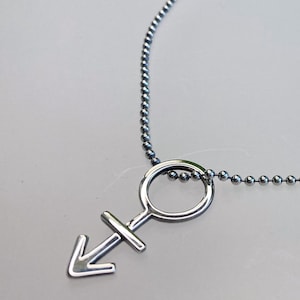 Androgyne sterlingzilveren ketting - LGBTQ+ Pride-accessoire
