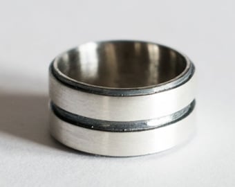 Unisex ring, sterling silver ring, handmade ring, oxidized man ring, men rings.