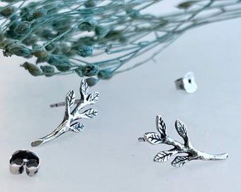 Sterling Silver "Leaf" Earrings - Handmade Nature-Inspired Jewelry