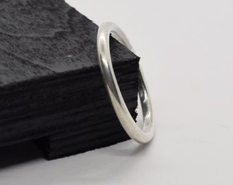 Sterling silver ring, Handmade ring, Sterling silver stacking ring, Skinny silver stacking ring, Phalanx ring, Polished ring.