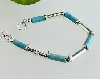 Tribal Turquoise bracelet, Unisex handmade bracelet in silver 925 adorned with synthetic turquoise.