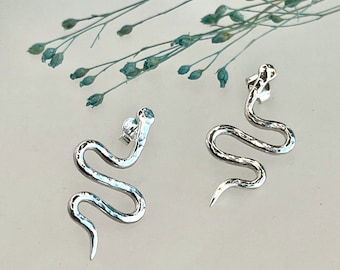 Sterling Silver Snake Earrings (925) – Elegance & Meaning
