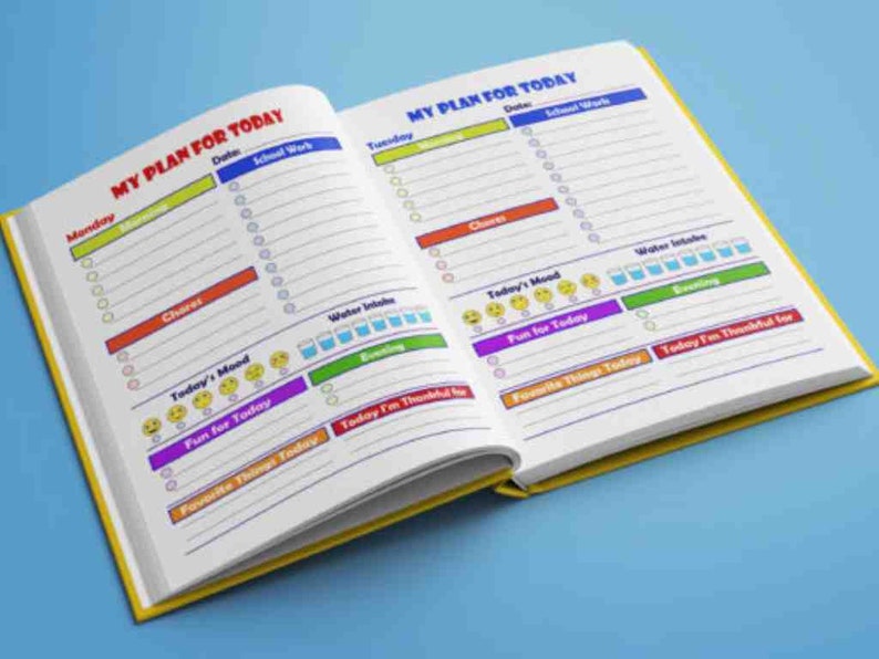 Printable ADHD Planner for Kids ADHD Planner Student School Checklist ...
