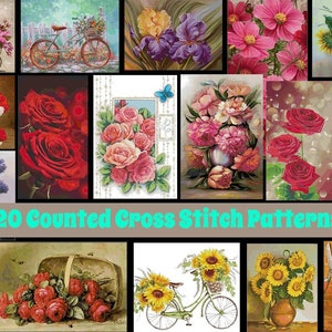 20 Cross Stitch Mega Bundle, cross stitch patterns, present and futur, Special Bundle pack, instant download