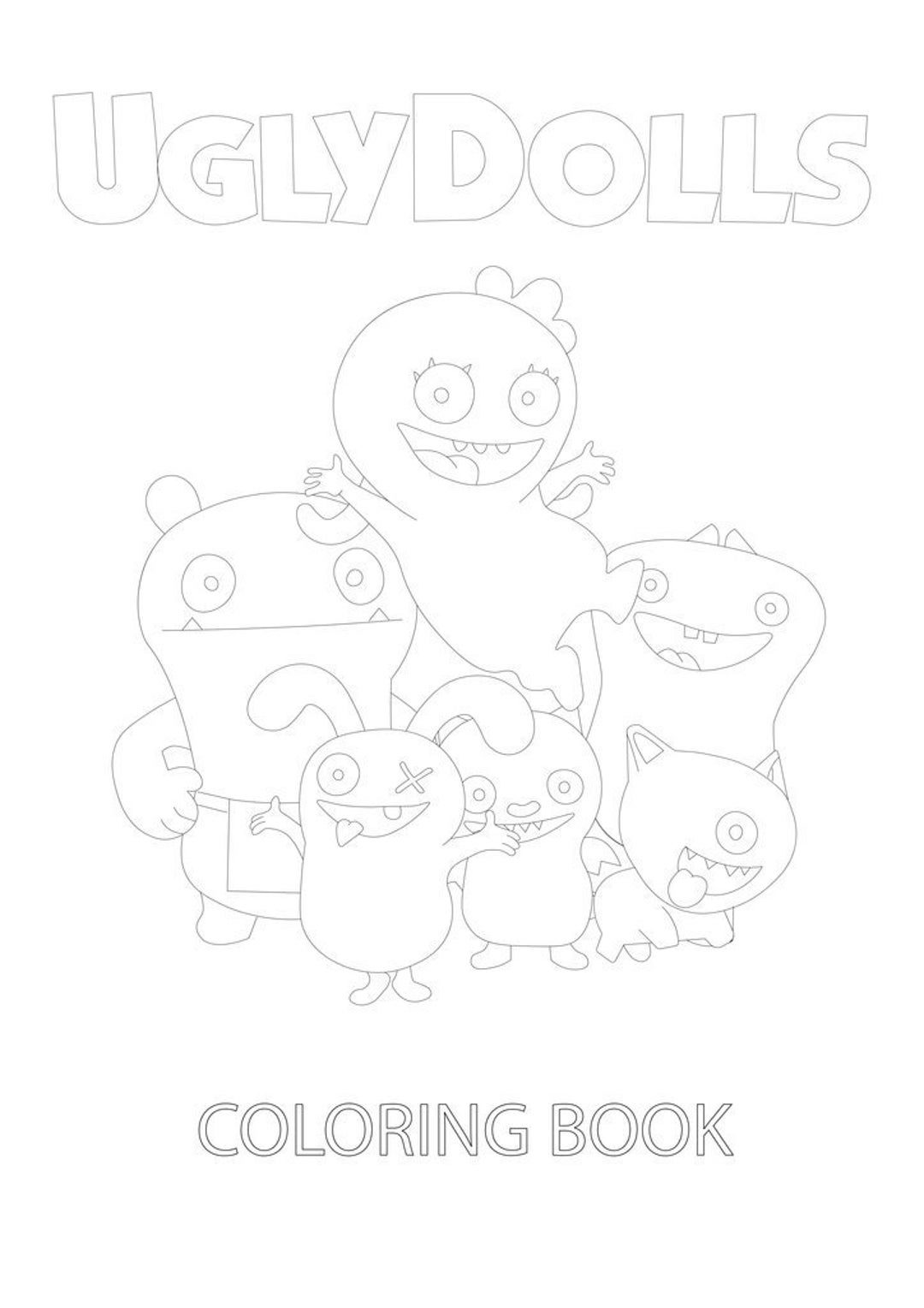 Uglydolls Coloring Book Instant Download Pdf Printable Etsy