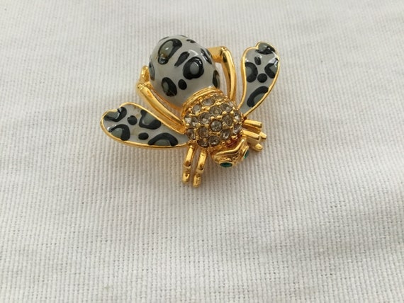 Vintage Joan Rivers Jewelry Rare Animal Print Bee… - image 3