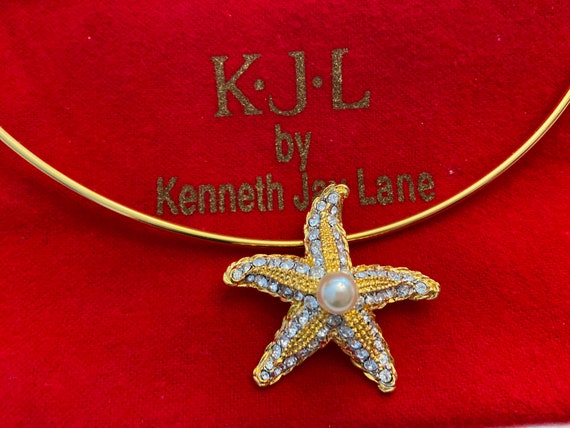 Kenneth Jay Lane Necklace and Starfish Pendant Go… - image 6