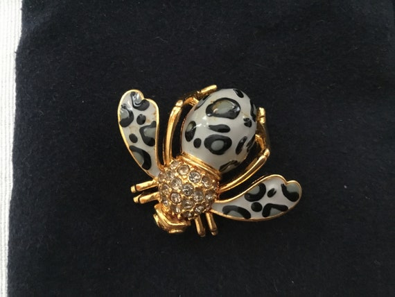 Vintage Joan Rivers Jewelry Rare Animal Print Bee… - image 1