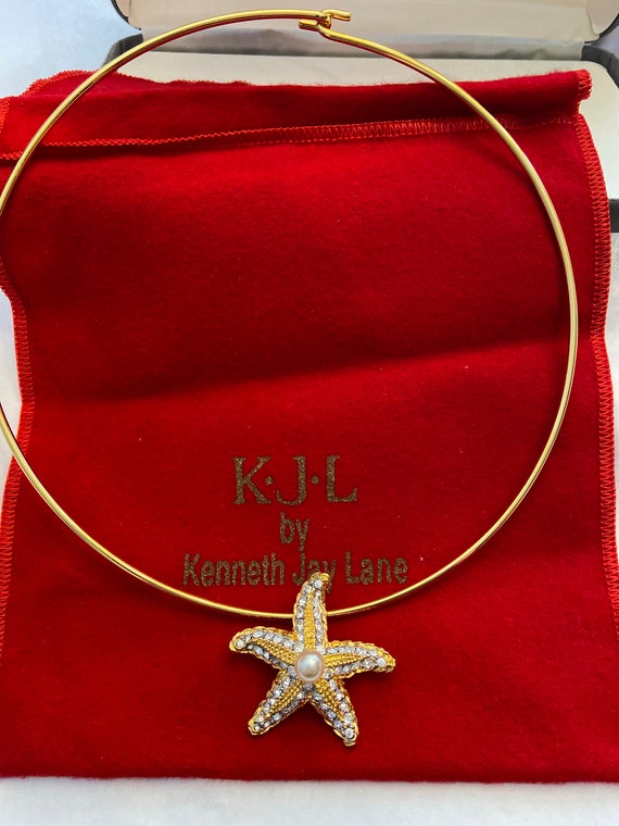 Kenneth Jay Lane Necklace and Starfish Pendant Go… - image 4