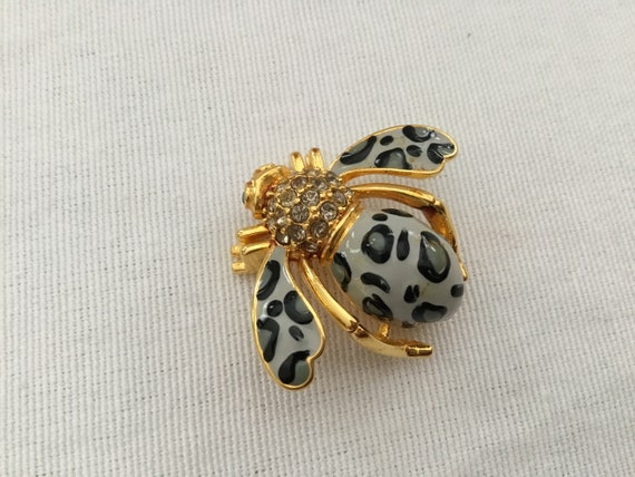 Vintage Joan Rivers Jewelry Rare Animal Print Bee… - image 4