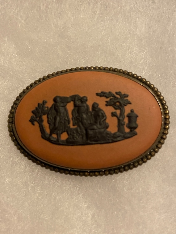 Wedgewood Jasperware Brooch Neo Classical