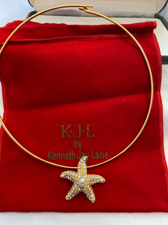 Kenneth Jay Lane Necklace and Starfish Pendant Go… - image 8