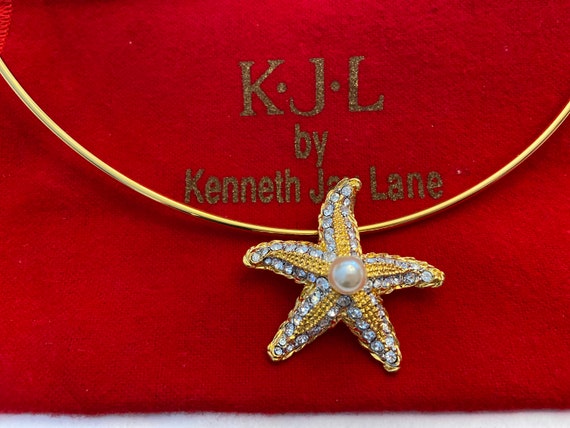 Kenneth Jay Lane Necklace and Starfish Pendant Go… - image 2